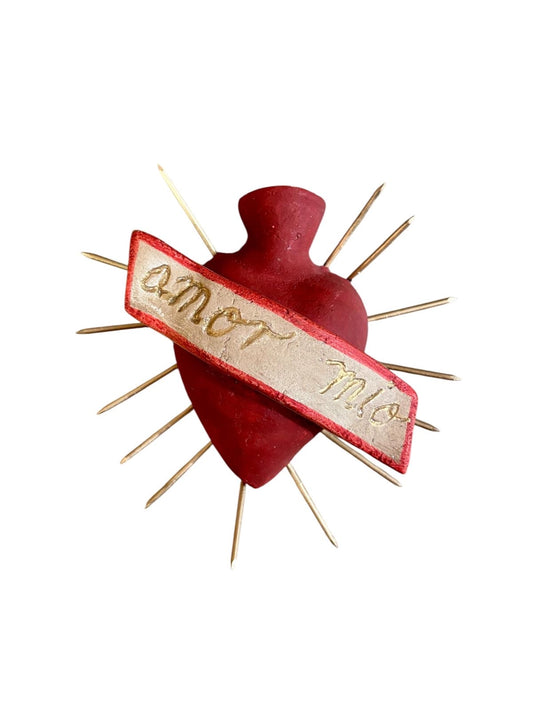 Hanging Heart Vase 'my Love' - Red