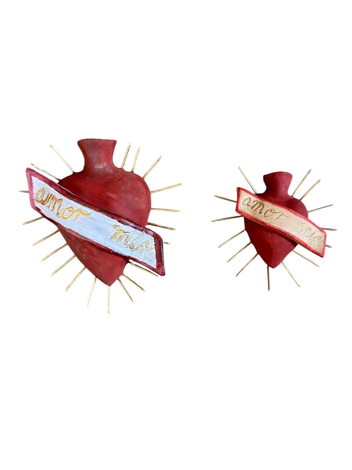 Hanging Heart Vase 'my Love' - Red