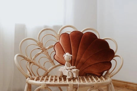 Velvet Shell Pillow - Copper / Pearl