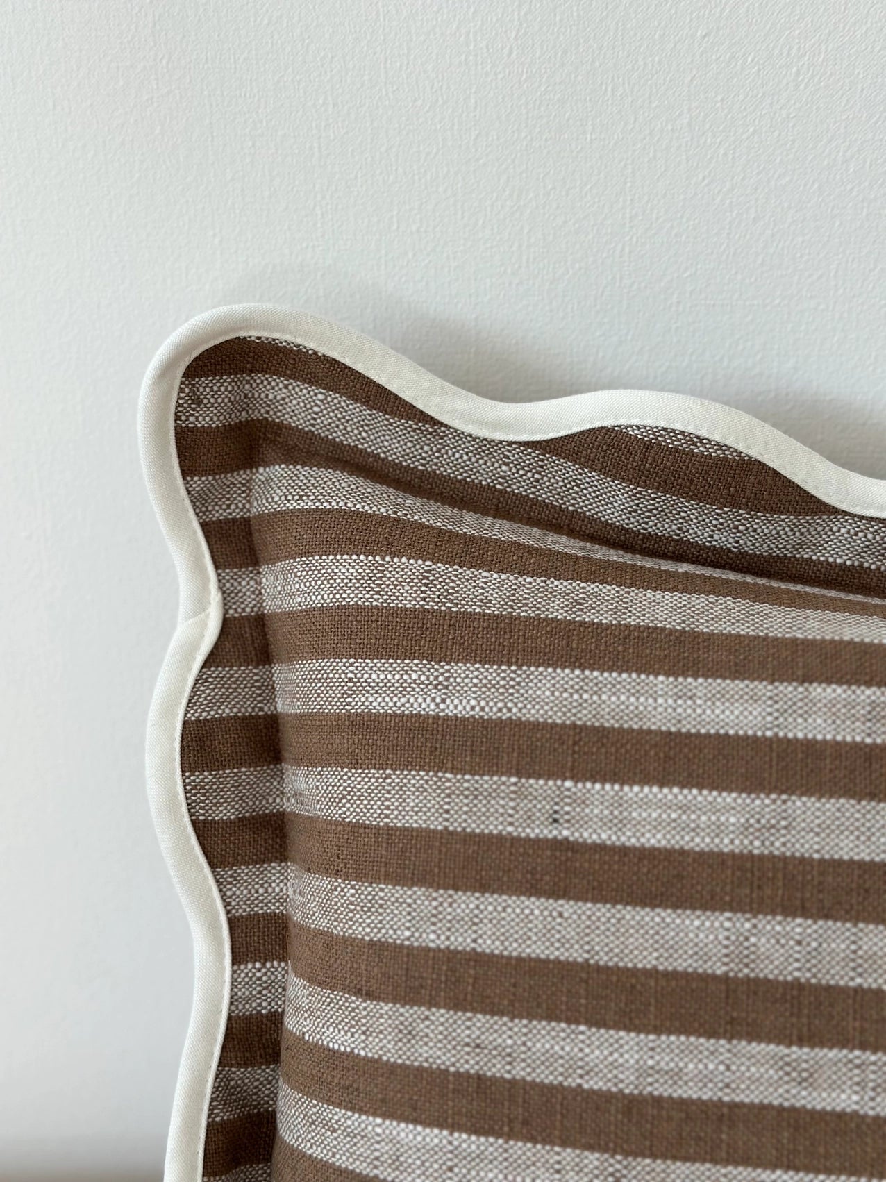 Chloe Stripe Bolster - Brown & Cream