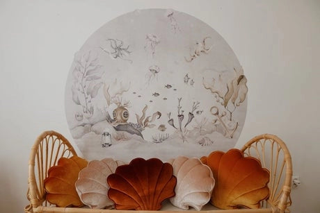 Velvet Shell Pillow - Copper / Pearl