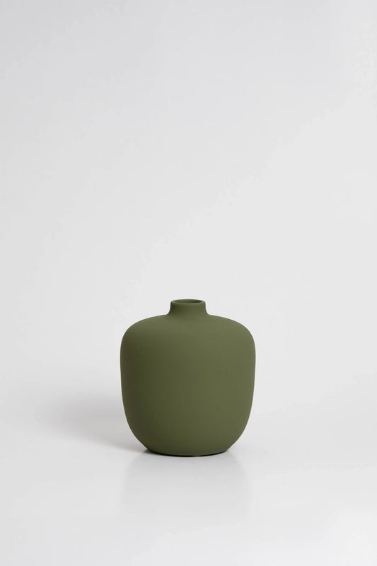 Blanc Ceramic Vase - Olive Green