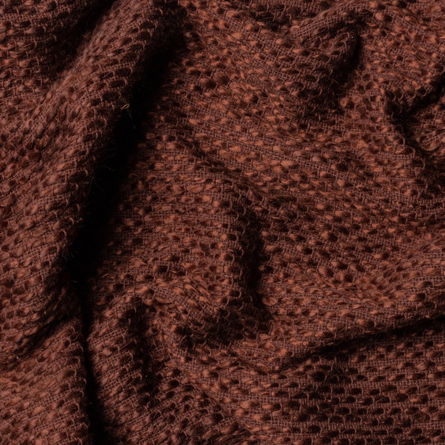 Morni Woven Fringed Throw - Chestnut
