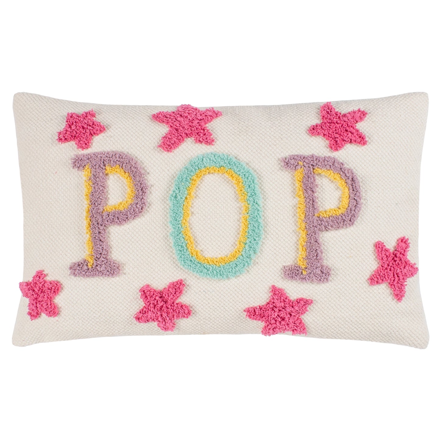 Pop Cotton Tufted Cushion - Fuchsia