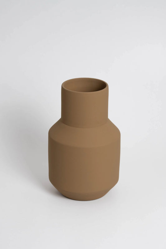 Sado Ceramic Vase - Light Brown
