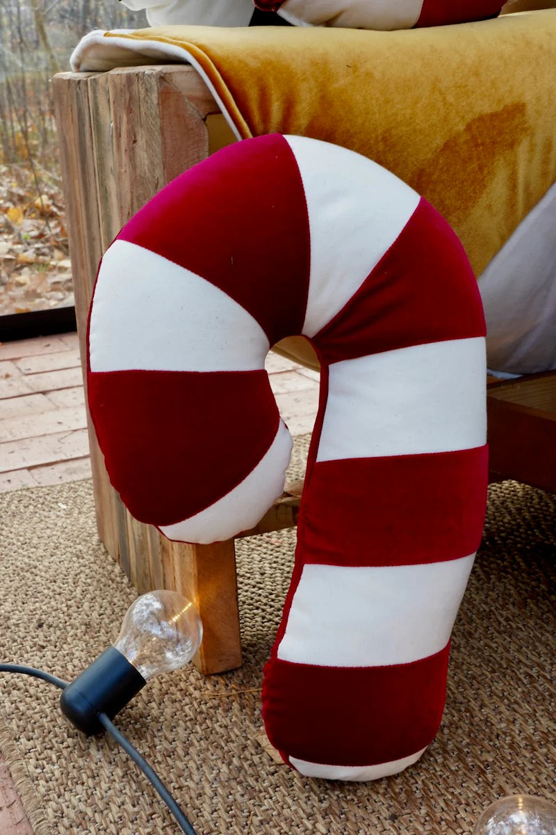 Patchwork Pillow - Red Lollipop