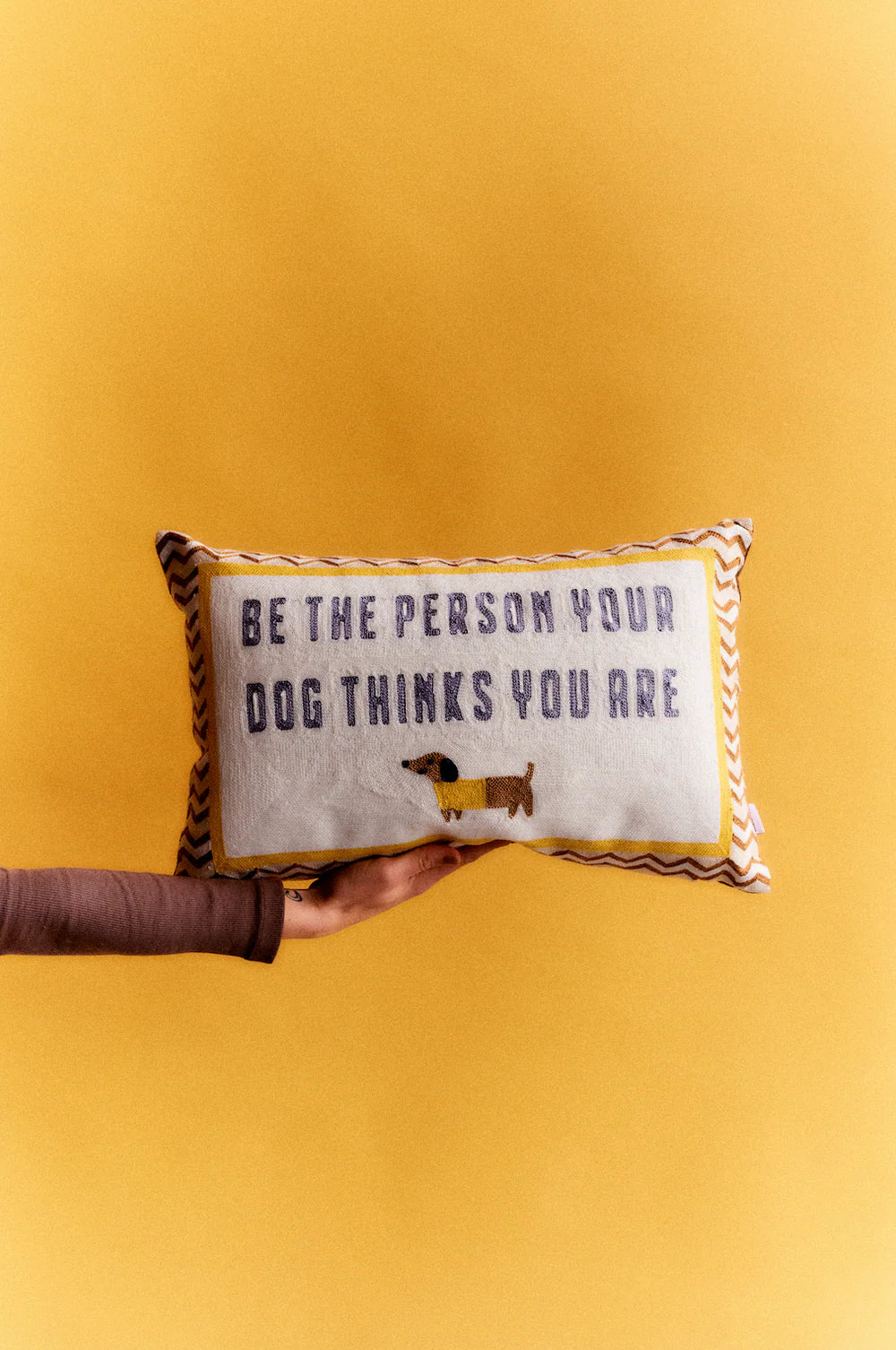 Be The Person Your Dog Thinks You Are Needlepoint Cushion