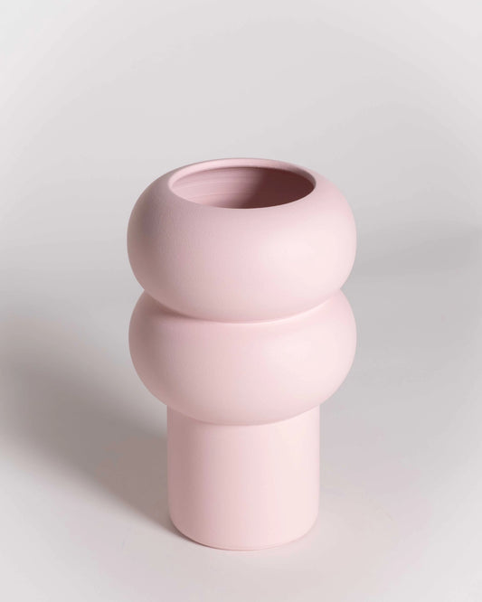 Ripple Ceramic Vase - Pink