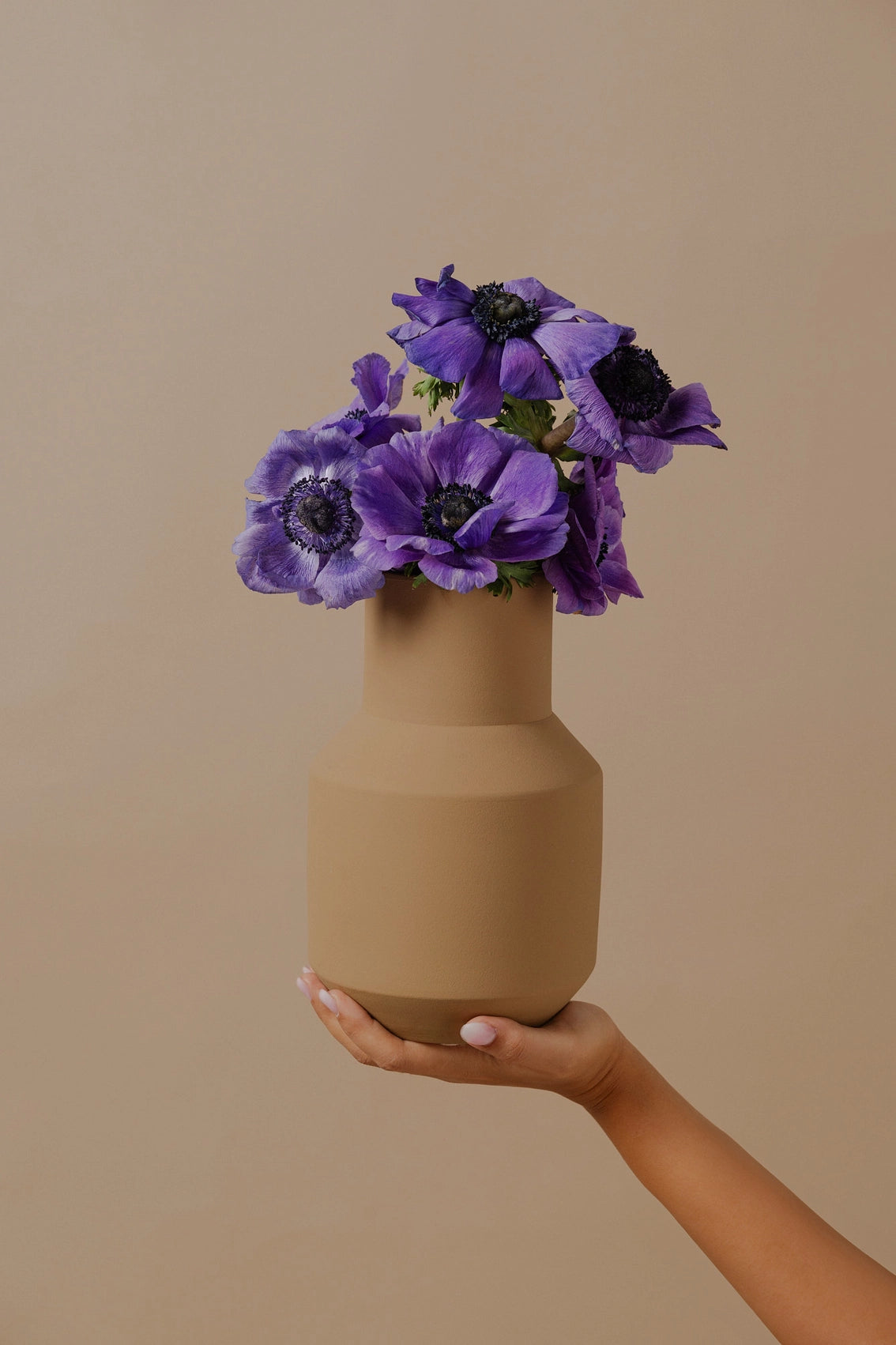 Sado Ceramic Vase - Light Brown