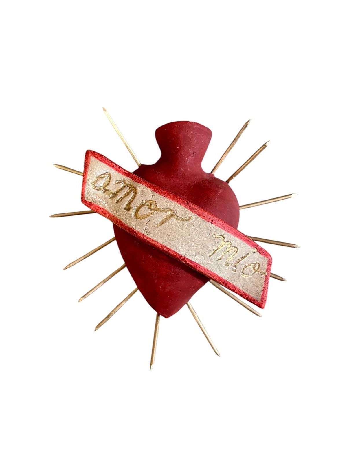 Hanging Heart Vase 'my Love' - Red